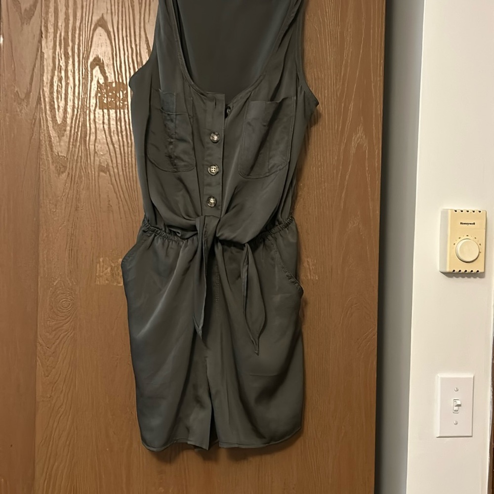Express dark green summer romper